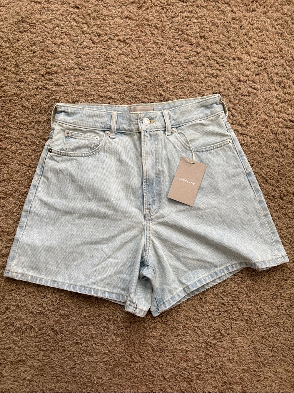 Everlane A-Line Denim Light Wash Shorts Women’s 27 High Rise Summer shorts - Picture 3 of 7